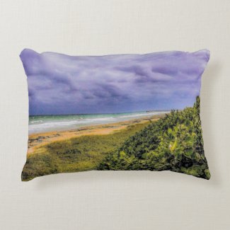 Stormy Jupiter Beach Accent Pillow
