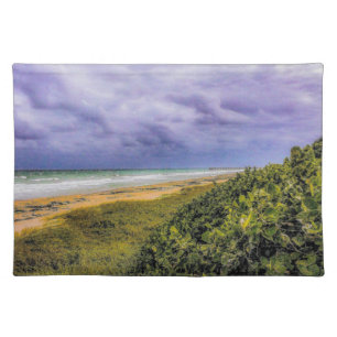 Stormy Jupiter Beach Cloth Placemat
