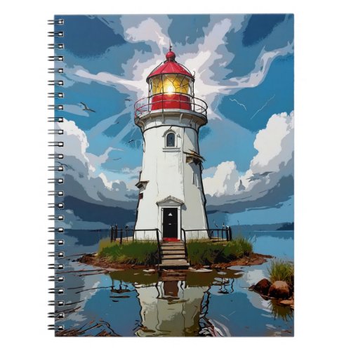 Stormy Lighthouse _  Navigational Tower Notebook