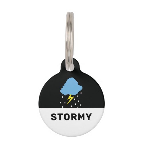 Stormy Lightning Pet ID Tag