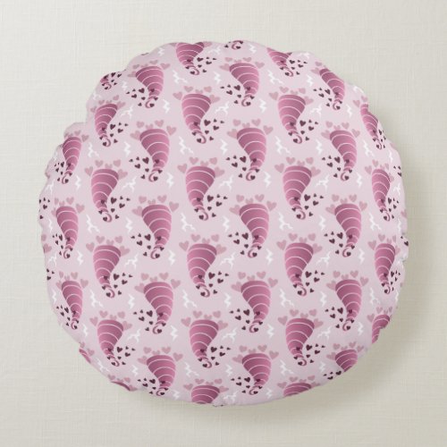 Stormy Love Tiny Tornadoes Pink Pillow