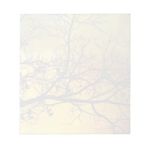 Stormy morning with tree muted notepad
