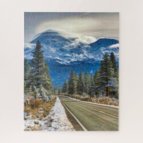 STORMY MOUNT SHASTA JIGSAW PUZZLE