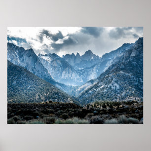 Stormy Mt. Whitney From Alabama Hills Matte Poster