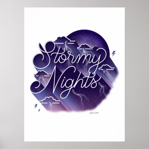 Stormy Nights Poster 18x24