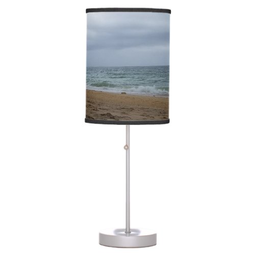 Stormy Ocean Beach View Lamp