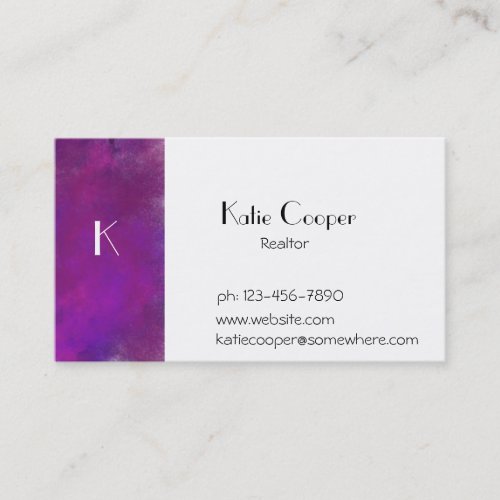 Stormy Purple Texture Business Card