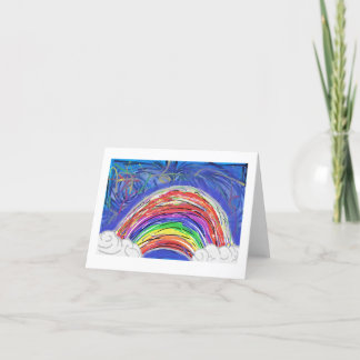 Stormy Rainbow (blank inside) Letterpress Thank You Card