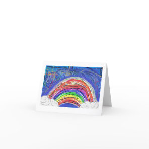 Stormy Rainbow (blank inside) Thank You Card