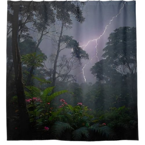 Stormy Rainforest Shower Curtain