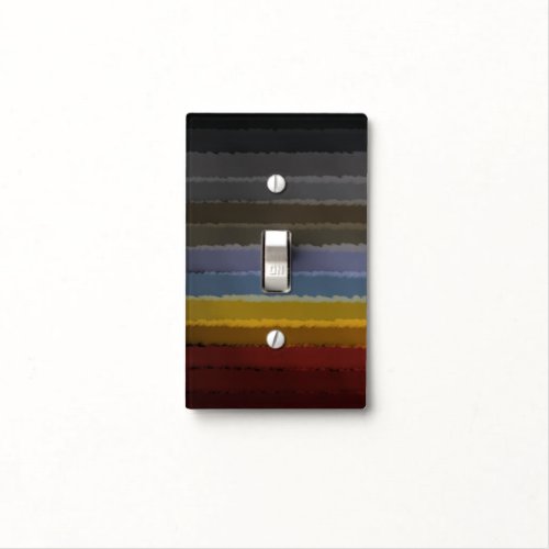 Stormy Salty Watercolor Pop Of Color Abstract Art Light Switch Cover