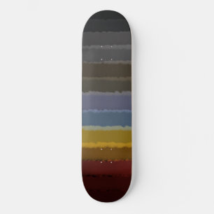 Stormy Salty Watercolor Pop Of Color Abstract Art  Skateboard
