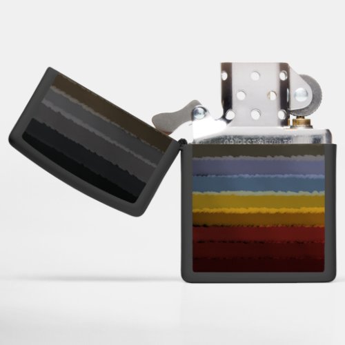 Stormy Salty Watercolor Pop Of Color Abstract Art  Zippo Lighter