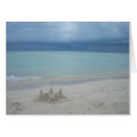 Stormy Sandcastle Beach Landscape Photo Card