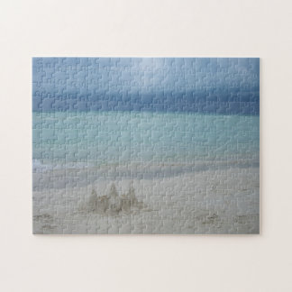 Stormy Sandcastle Beach Landscape Photo Jigsaw Puzzle