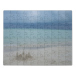 Stormy Sandcastle Beach Landscape Photo Jigsaw Puzzle