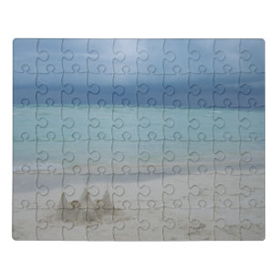 Stormy Sandcastle Beach Landscape Photo Jigsaw Puzzle