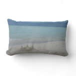 Stormy Sandcastle Beach Landscape Photo Lumbar Pillow