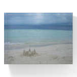 Stormy Sandcastle Beach Landscape Photo Paperweight