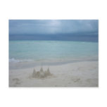 Stormy Sandcastle Beach Landscape Photo Postcard