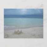 Stormy Sandcastle Beach Landscape Photo Postcard