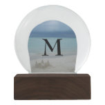 Stormy Sandcastle Beach Landscape Photo Snow Globe