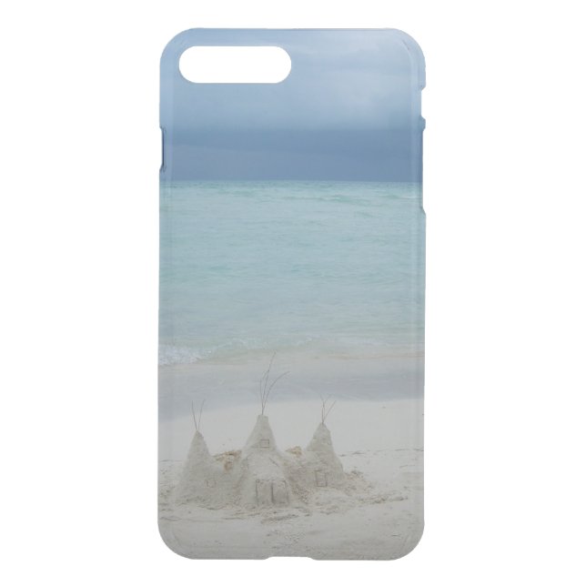 Stormy Sandcastle Beach Landscape Photo Uncommon iPhone Case (Back)