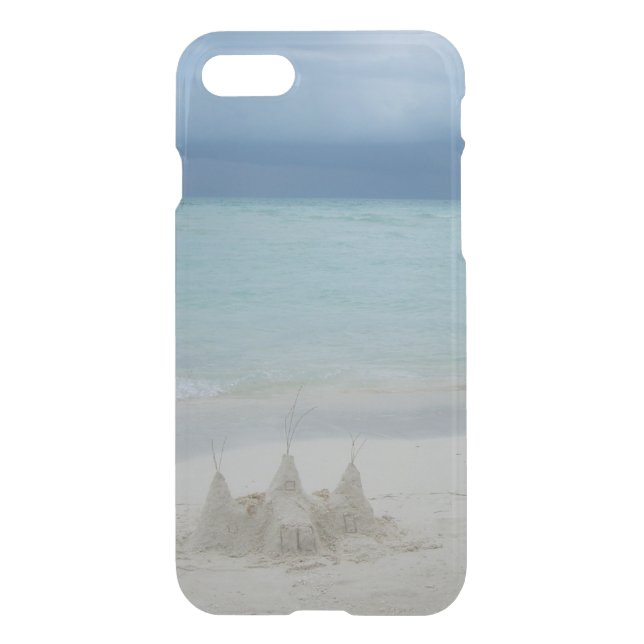 Stormy Sandcastle Beach Landscape Photo Uncommon iPhone Case (Back)