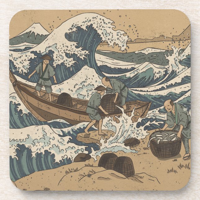 Stormy Sea Beverage Coaster (Front)