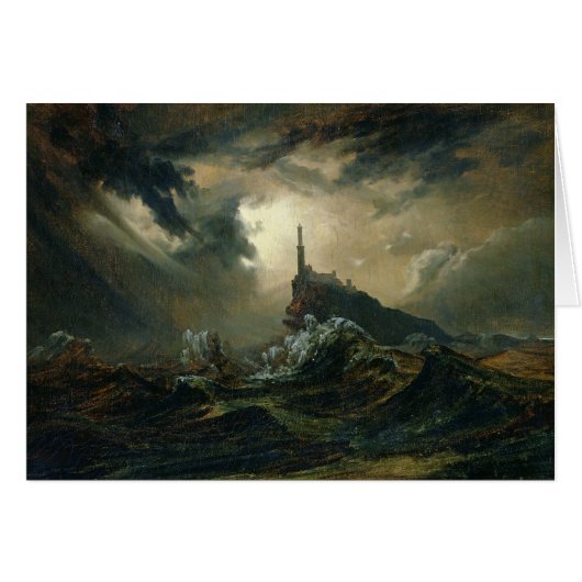 Stormy sea with Lighthouse Cards (Front Horizontal)