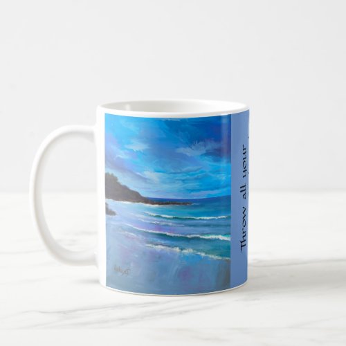 Stormy Sea with Strengthening Verse JW Coffee Mug