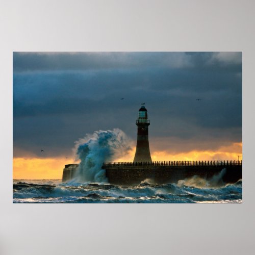 Stormy Seas at Roker PosterPrint Poster