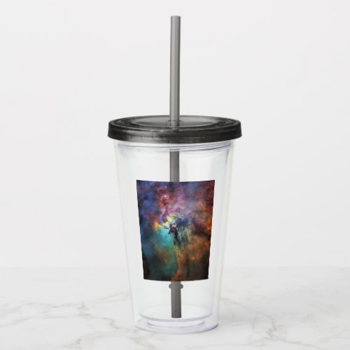 Stormy Seas of Lagoon Nebula in Sagittarius Acrylic Tumbler