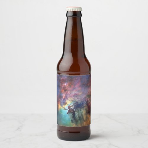 Stormy Seas of Lagoon Nebula in Sagittarius Beer Bottle Label