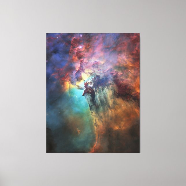 Stormy Seas of Lagoon Nebula in Sagittarius Canvas Print (Front)