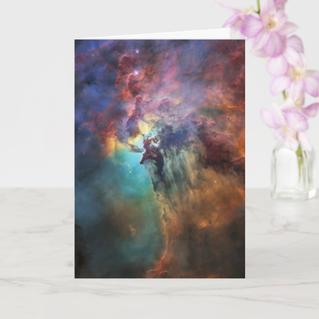Stormy Seas of Lagoon Nebula in Sagittarius Card (Orchid)