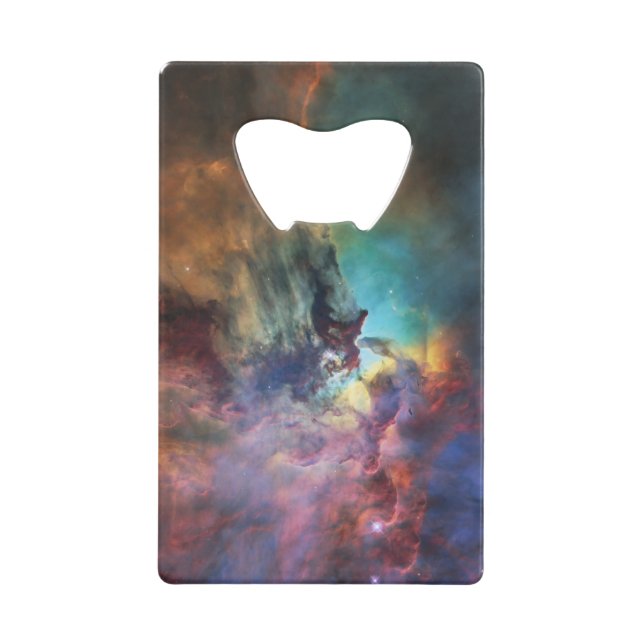 Stormy Seas of Lagoon Nebula in Sagittarius Credit Card Bottle Opener (Front)
