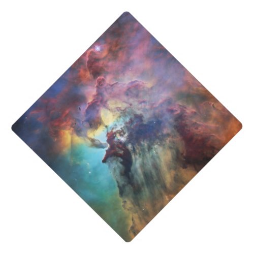 Stormy Seas of Lagoon Nebula in Sagittarius Graduation Cap Topper