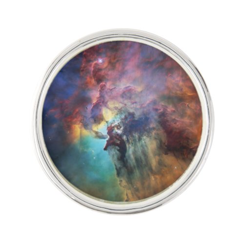 Stormy Seas of Lagoon Nebula in Sagittarius Lapel Pin