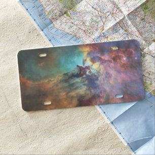 Stormy Seas of Lagoon Nebula in Sagittarius License Plate