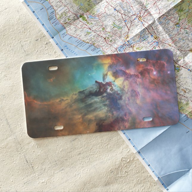 Stormy Seas of Lagoon Nebula in Sagittarius License Plate (In Situ)