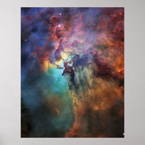 Stormy Seas of Lagoon Nebula in Sagittarius Poster