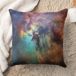 Stormy Seas of Lagoon Nebula in Sagittarius Throw Pillow