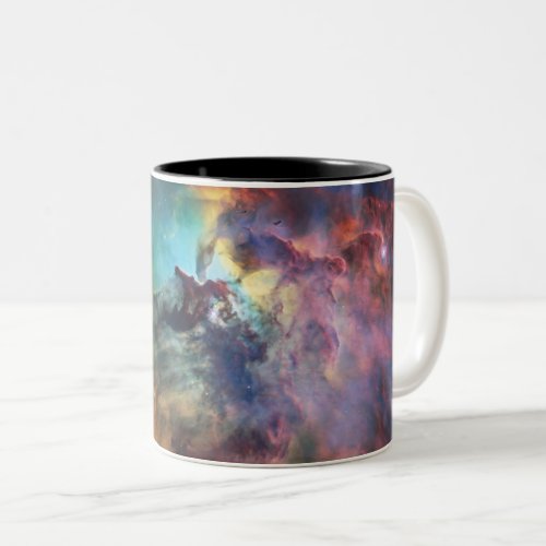 Stormy Seas of Lagoon Nebula in Sagittarius Two_Tone Coffee Mug