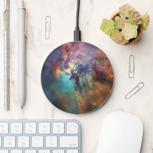 Stormy Seas of Lagoon Nebula in Sagittarius Wireless Charger