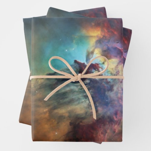 Stormy Seas of Lagoon Nebula in Sagittarius Wrapping Paper Sheets