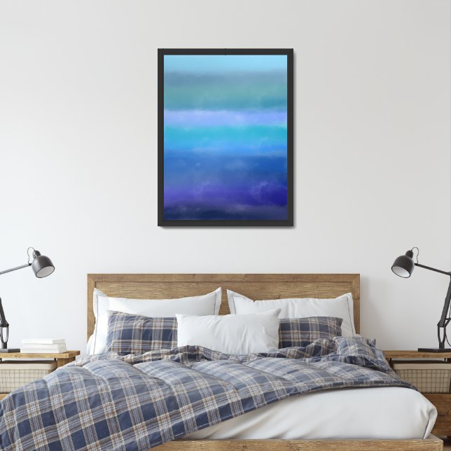 Stormy Skies Abstract Art  Framed Art (Bedroom)