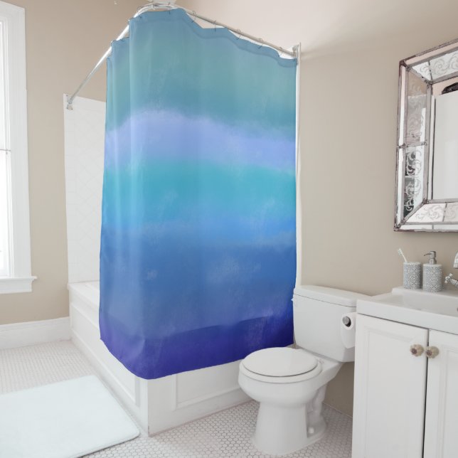 Stormy Skies Abstract Art  Shower Curtain (In Situ)