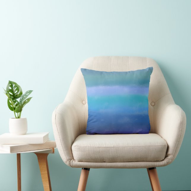 Stormy Skies Abstract Art  Throw Pillow (Chair)