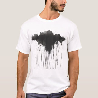 "Stormy Skies" Abstract Rain Cloud Graphic Tee – M